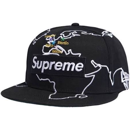Supreme Worldwide Box Logo New Era "Black"