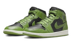 WMNS AIR JORDAN 1 MID BLACK/ ALTITUDE GREEN-SAIL - BQ6472 031